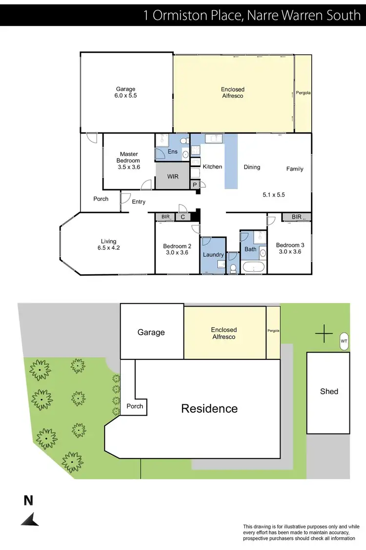 Floorplan of Homely house listing, 1 Ormiston Place, Narre Warren South VIC 3805