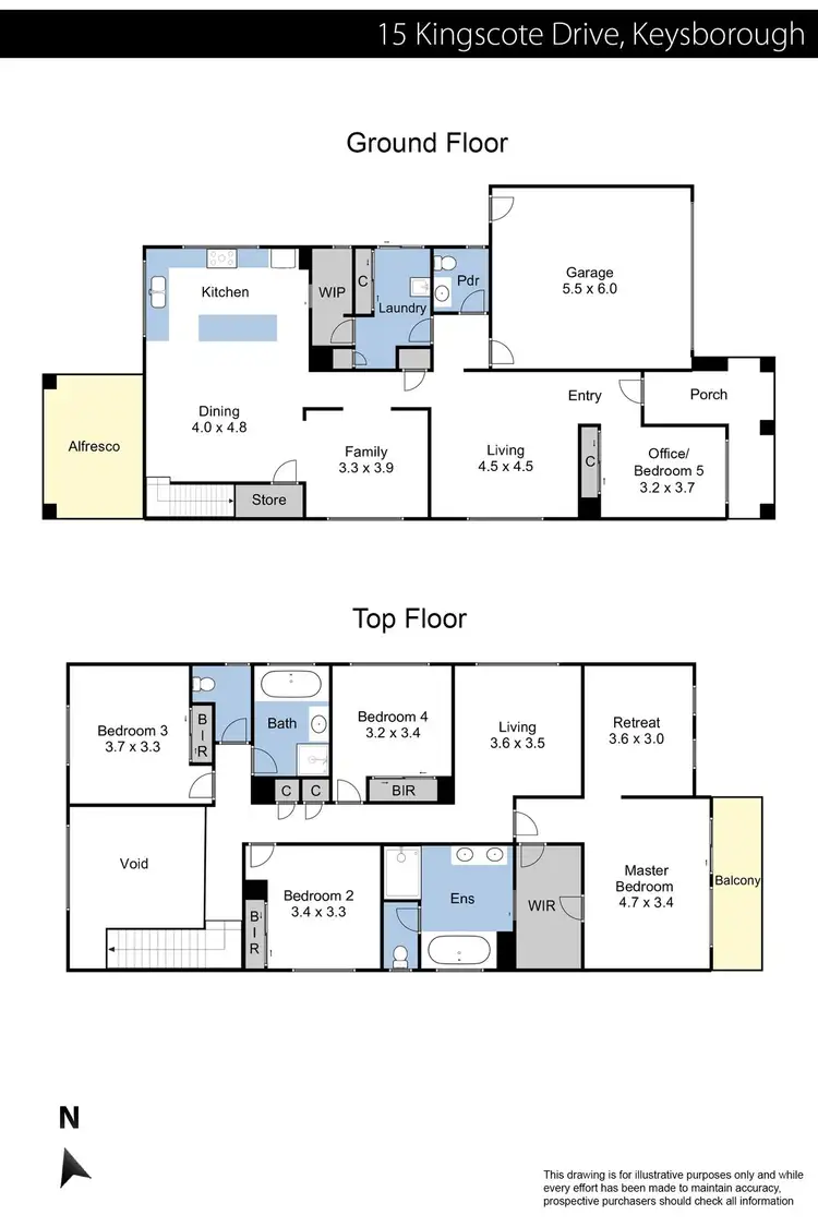 Floorplan of Homely house listing, 15 Kingscote Drive, Keysborough VIC 3173