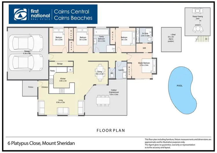 Floorplan of Homely house listing, 6 Platypus Close, Mount Sheridan QLD 4868