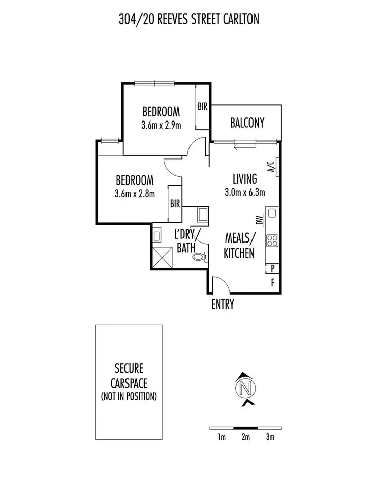Floorplan of Homely apartment listing, 304/20 Reeves Street, Carlton VIC 3053