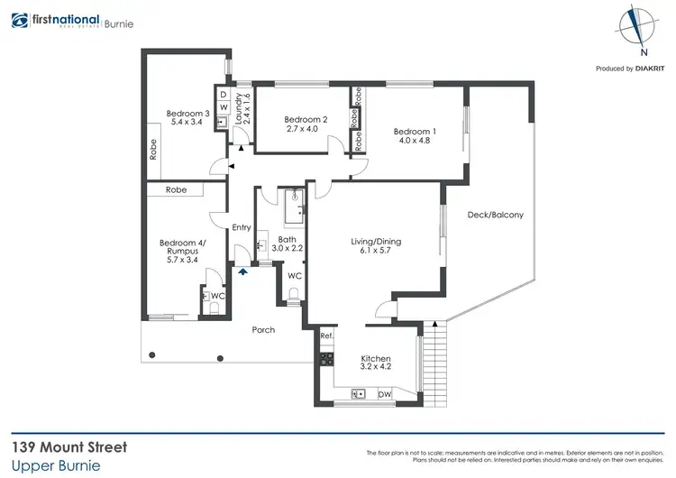 Floorplan of Homely house listing, 139 Mount Street, Upper Burnie TAS 7320