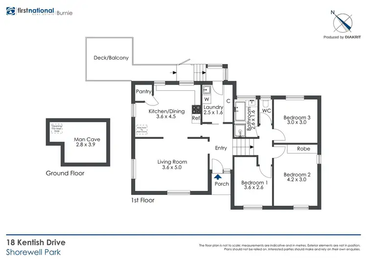 Floorplan of Homely house listing, 18 Kentish Drive, Shorewell Park TAS 7320