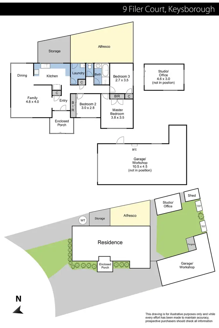 Floorplan of Homely house listing, 9 Filer Court, Keysborough VIC 3173