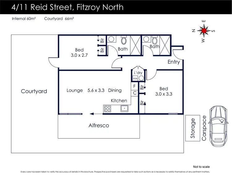 Floorplan of Homely apartment listing, 4/11 Reid Street, Fitzroy North VIC 3068