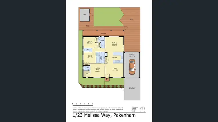 Floorplan of Homely unit listing, 1/23 Melissa Way, Pakenham VIC 3810