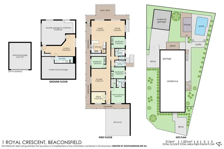 Floorplan of Homely house listing, 1 Royal Crescent, Beaconsfield VIC 3807