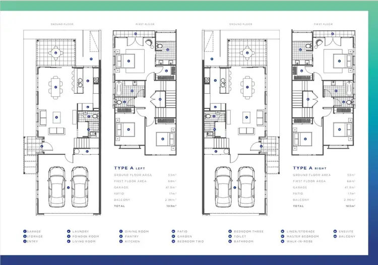 Floorplan of Homely townhouse listing, 2 Waters Close, Hope Island QLD 4212
