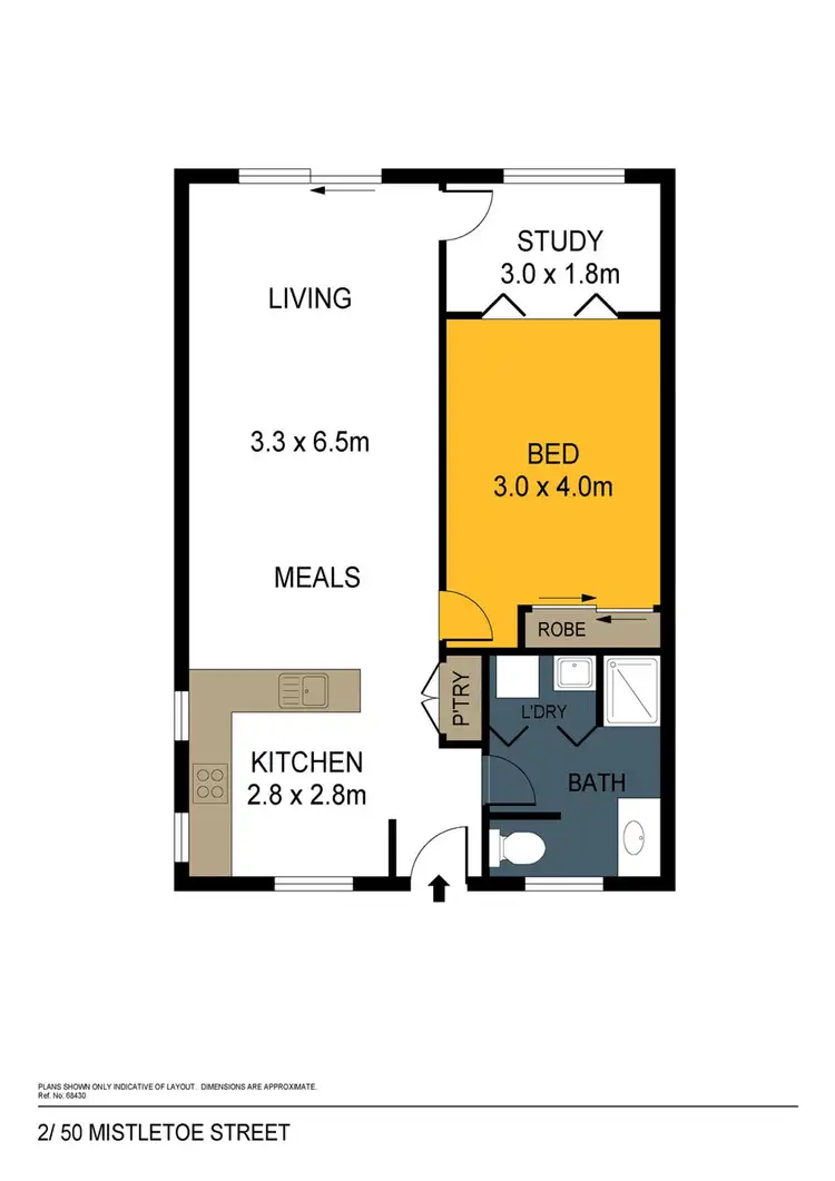 Floorplan of Homely unit listing, 2/50 Mistletoe Street, Golden Square VIC 3555