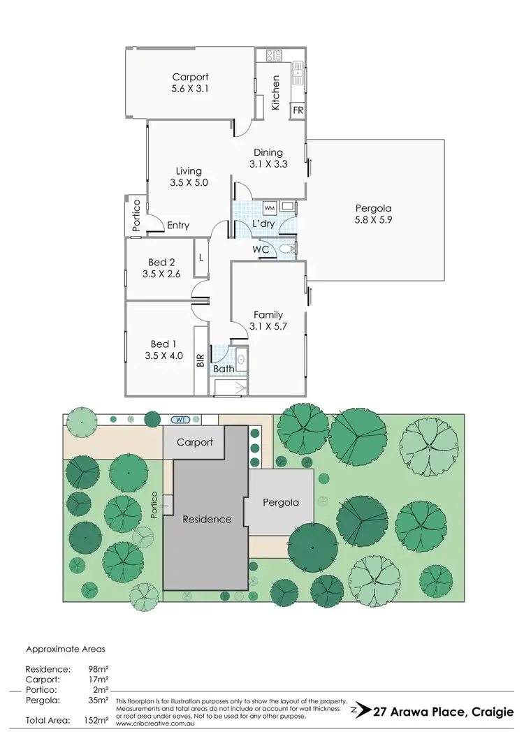 Floorplan of Homely house listing, 27 Arawa Place, Craigie WA 6025