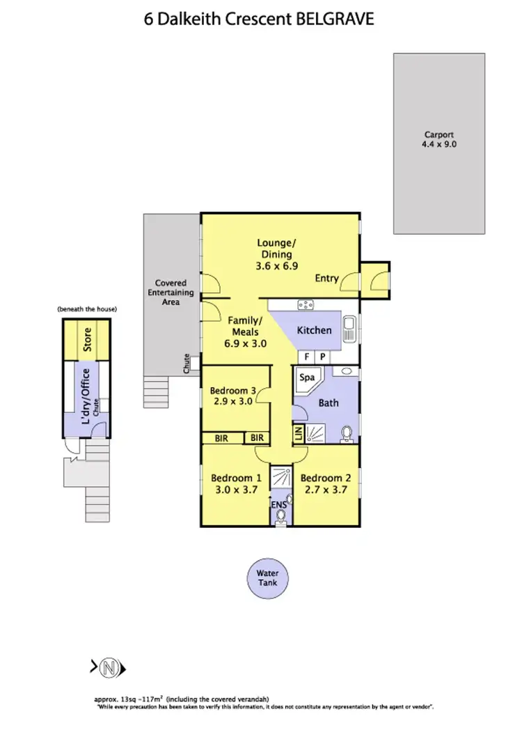 Floorplan of Homely house listing, 6 Dalkeith Crescent, Belgrave VIC 3160