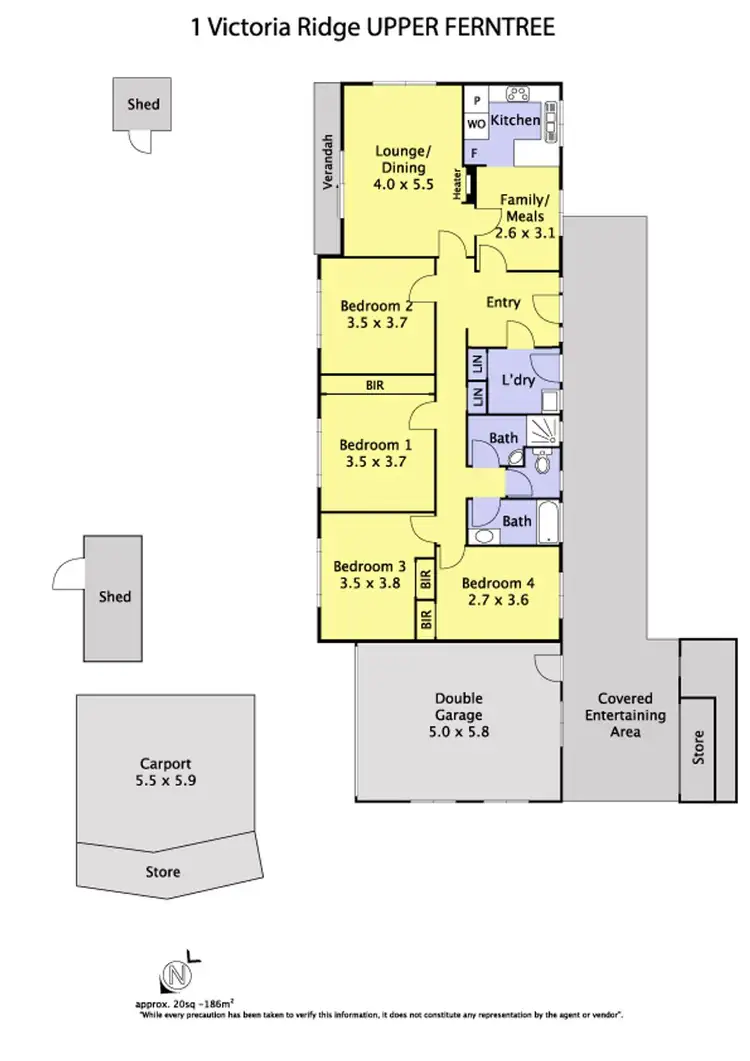 Floorplan of Homely house listing, 1 Victoria Ridge, Upper Ferntree Gully VIC 3156