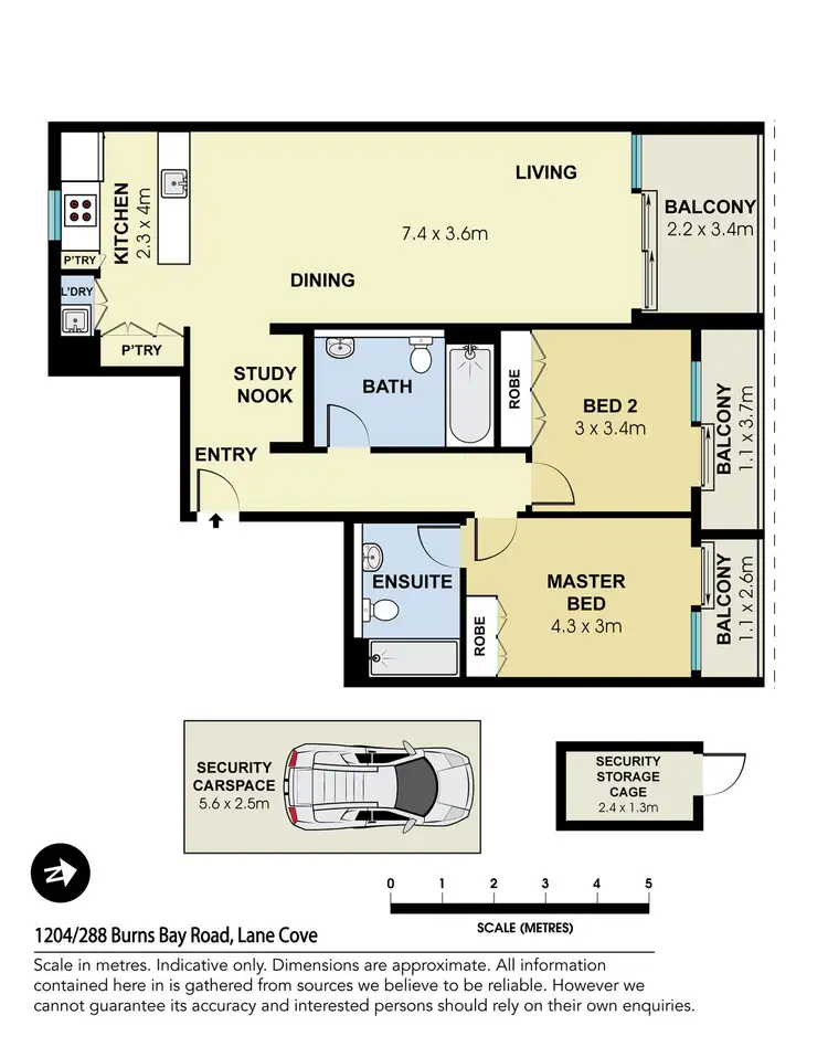 Floorplan of Homely apartment listing, 1204/288 Burns Bay Road, Lane Cove NSW 2066