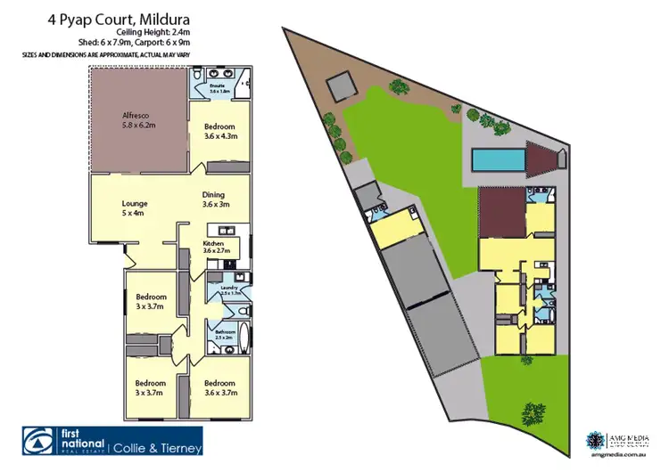 Floorplan of Homely house listing, 4 Pyap Court, Mildura VIC 3500