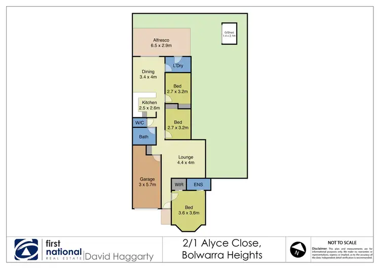 Floorplan of Homely villa listing, 2/1 Alyce Close, Bolwarra Heights NSW 2320