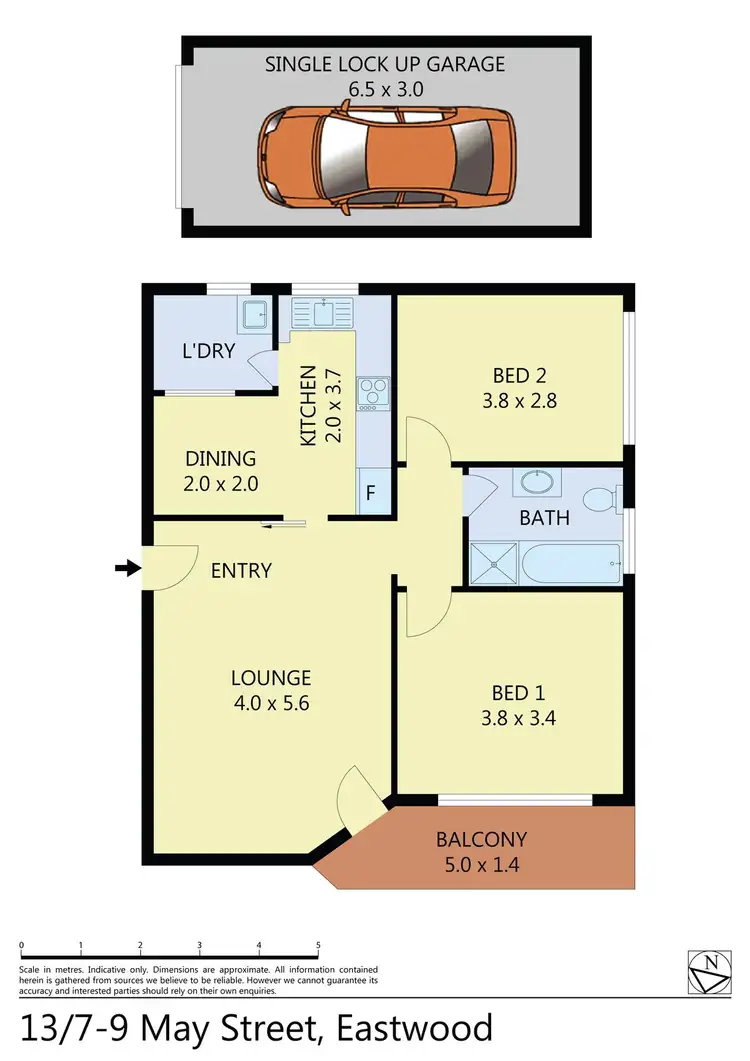 Floorplan of Homely unit listing, 13/7-9 May Street, Eastwood NSW 2122