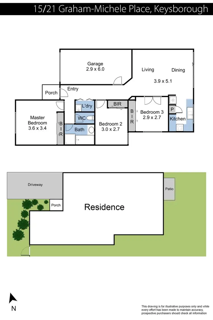 Floorplan of Homely unit listing, 15/21 Graham-Michele Place, Keysborough VIC 3173