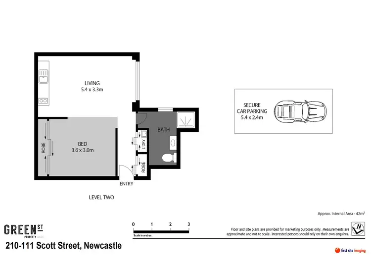 Floorplan of Homely unit listing, 210/111 Scott Street, Newcastle NSW 2300