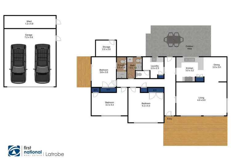 Floorplan of Homely house listing, 1 Roseneath street, Traralgon VIC 3844