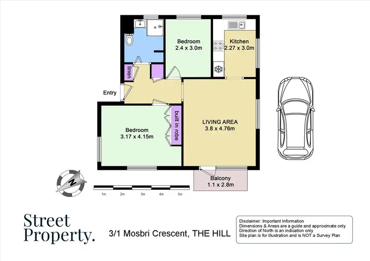 Floorplan of Homely unit listing, 3/1 Mosbri Crescent, The Hill NSW 2300