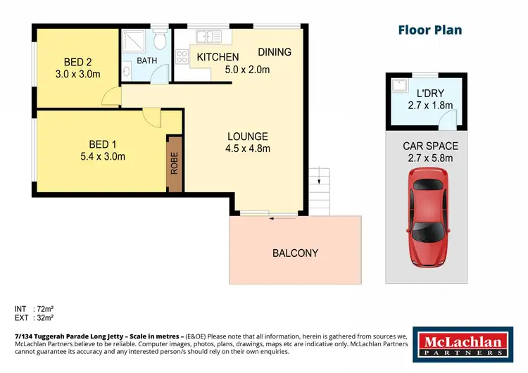 Floorplan of Homely unit listing, 7/134 Tuggerah Parade, Long Jetty NSW 2261
