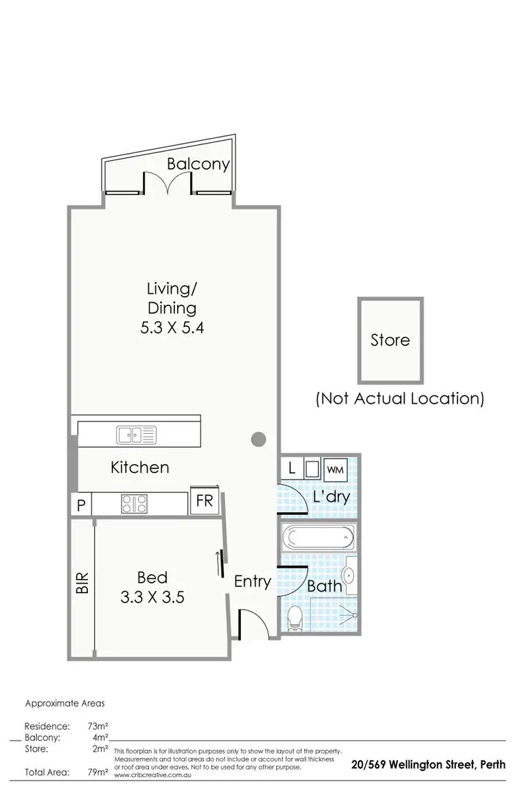 Floorplan of Homely apartment listing, 20/569 Wellington Street, Perth WA 6000