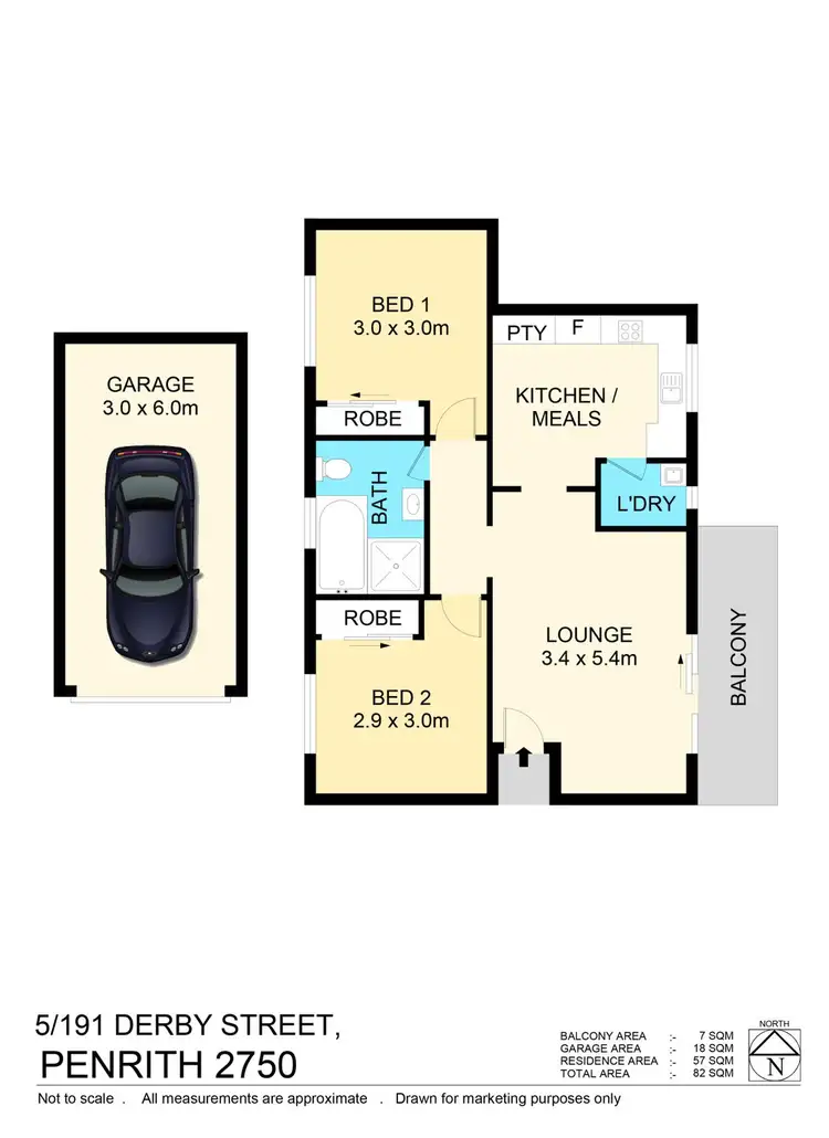 Floorplan of Homely unit listing, 5/191 Derby Street, Penrith NSW 2750