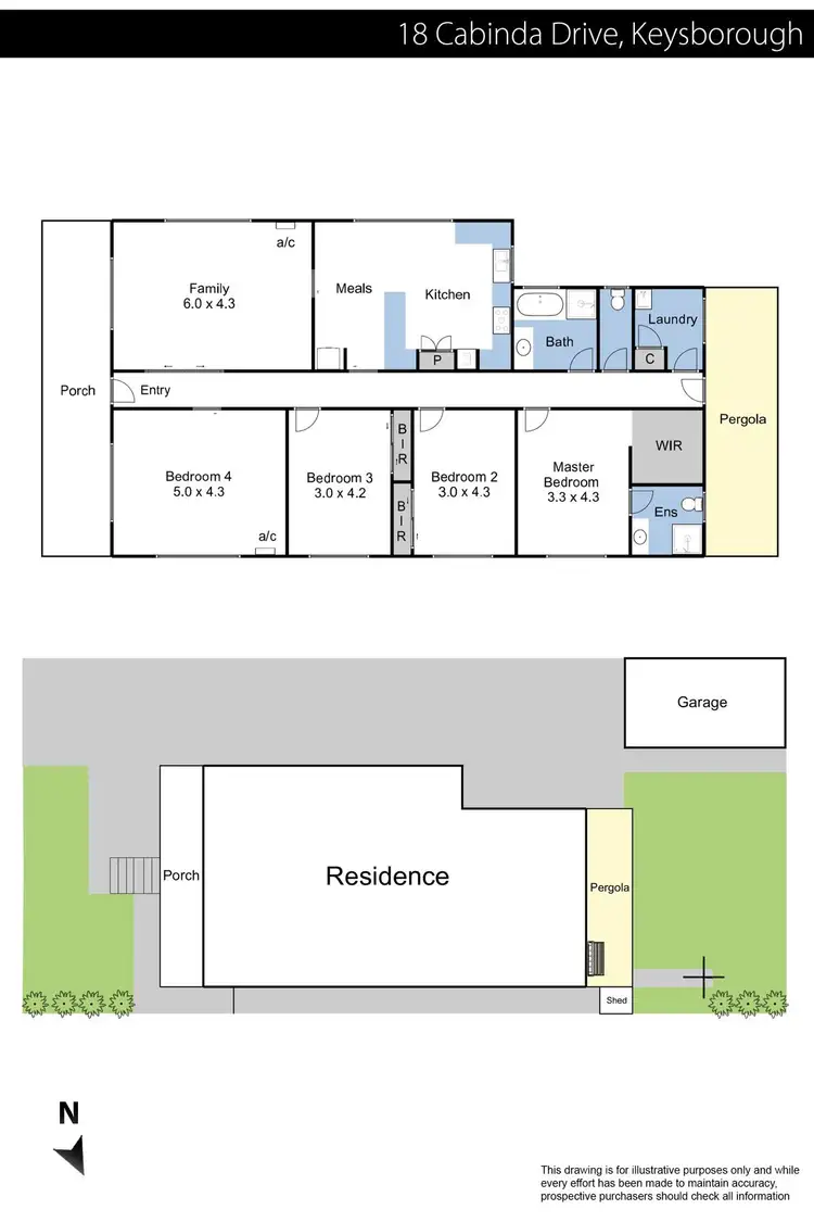 Floorplan of Homely house listing, 18 Cabinda Drive, Keysborough VIC 3173