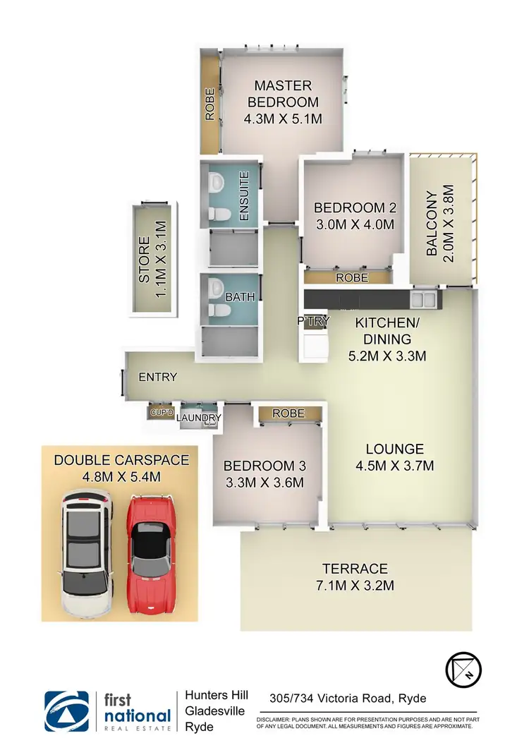 Floorplan of Homely apartment listing, 305/734 Victoria Road, Ryde NSW 2112