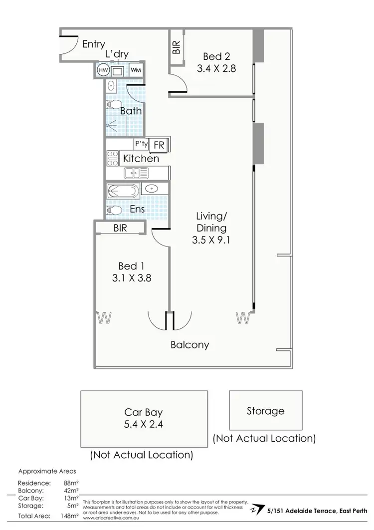 Floorplan of Homely apartment listing, 5/151 Adelaide Tce, East Perth WA 6004