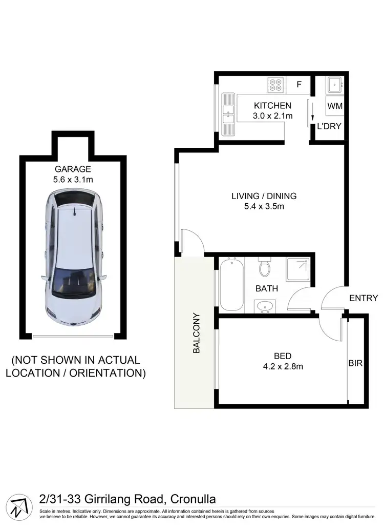Floorplan of Homely apartment listing, 2/31-33 Girrilang Road, Cronulla NSW 2230