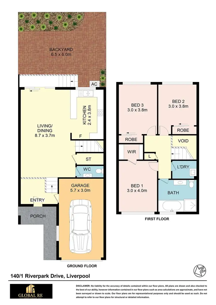 Floorplan of Homely townhouse listing, 140/1 Riverpark Drive, Liverpool NSW 2170