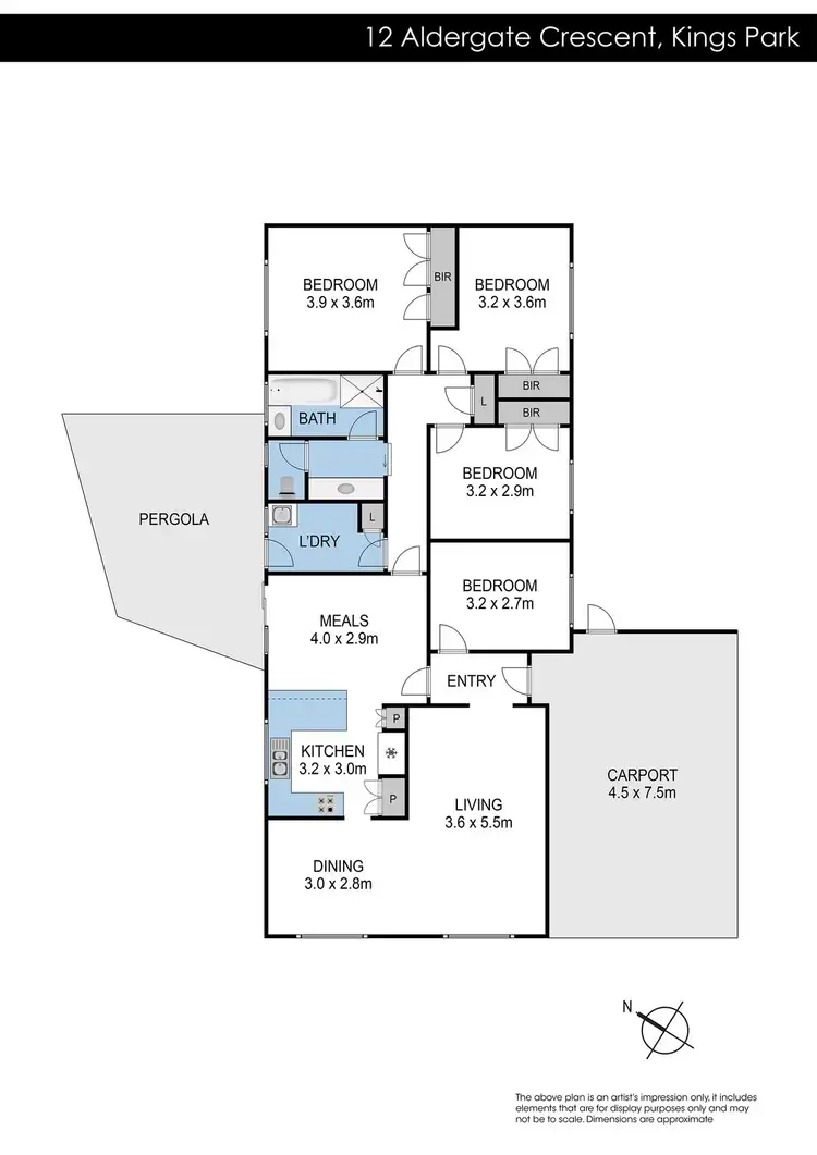 Floorplan of Homely house listing, 12 Aldergate Crescent, Kings Park VIC 3021