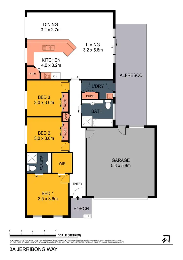 Floorplan of Homely house listing, 3A Jerribong Way, Kangaroo Flat VIC 3555
