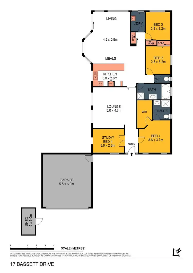 Floorplan of Homely house listing, 17 Bassett Drive, Strathfieldsaye VIC 3551