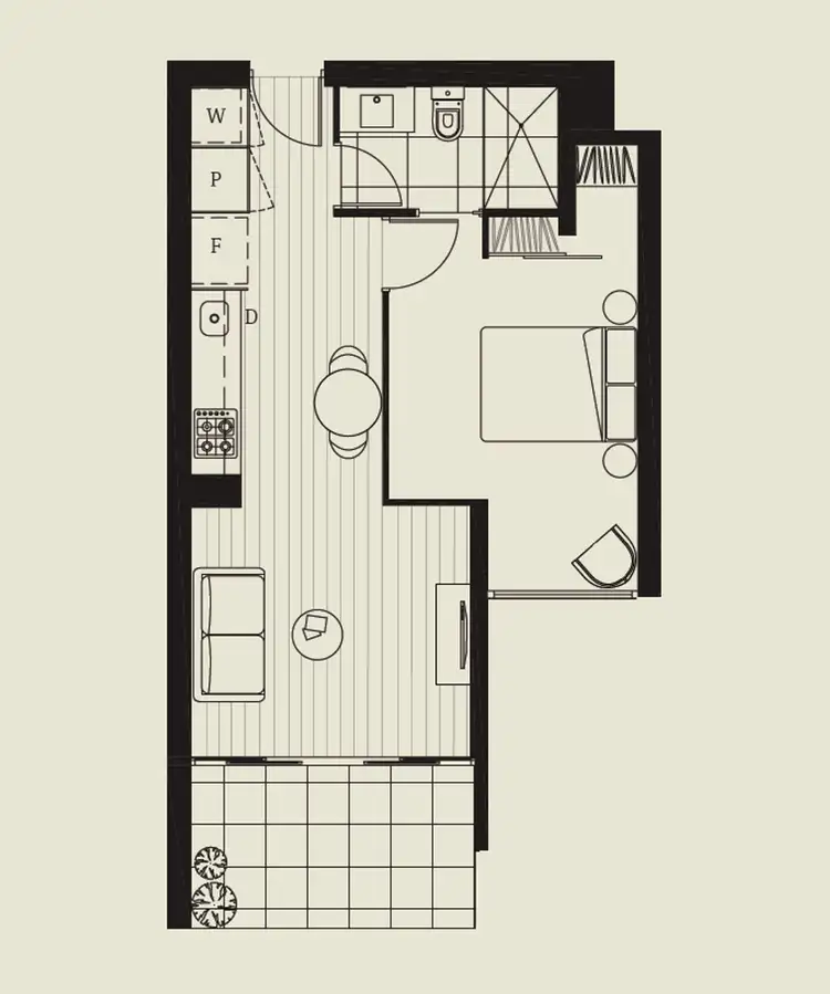 Floorplan of Homely apartment listing, 404/200 Lygon Street, Brunswick East VIC 3057