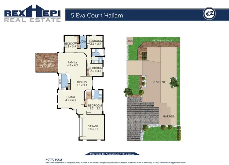 Floorplan of Homely house listing, 5 Eva Court, Hallam VIC 3803