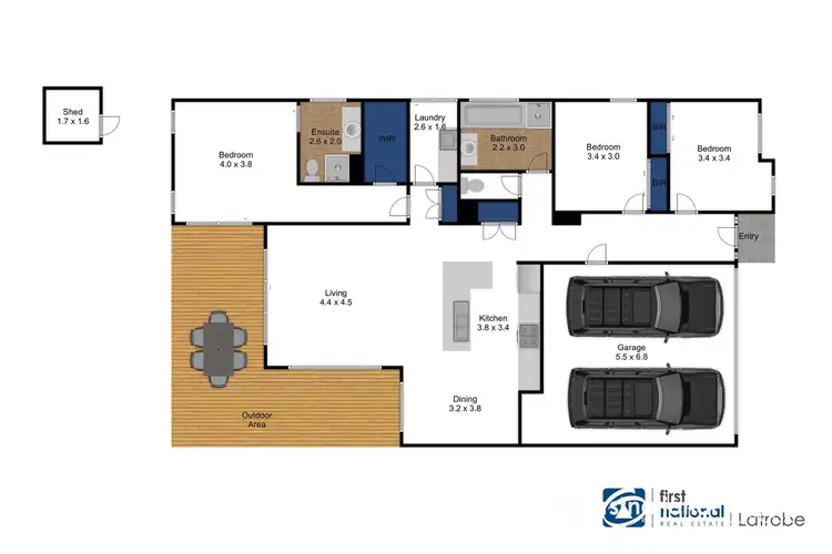 Floorplan of Homely house listing, 6 Hawksburn Road, Traralgon VIC 3844