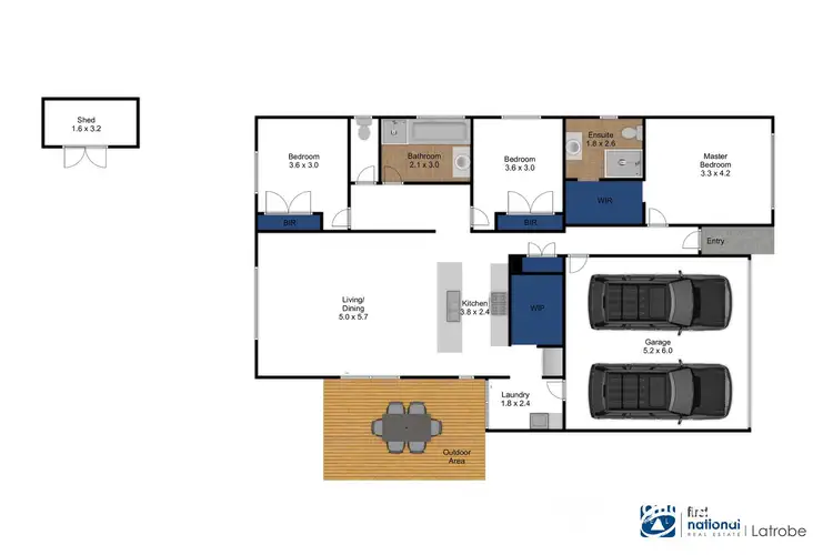 Floorplan of Homely house listing, 3 Angus Road, Traralgon VIC 3844