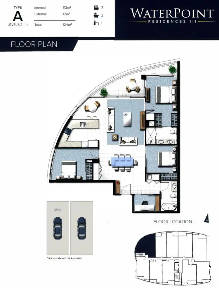 Floorplan of Homely unit listing, 3301/5 Harbour Side Court, Biggera Waters QLD 4216