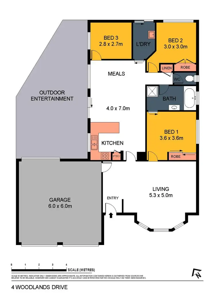 Floorplan of Homely house listing, 4 Woodlands Drive, Eaglehawk VIC 3556