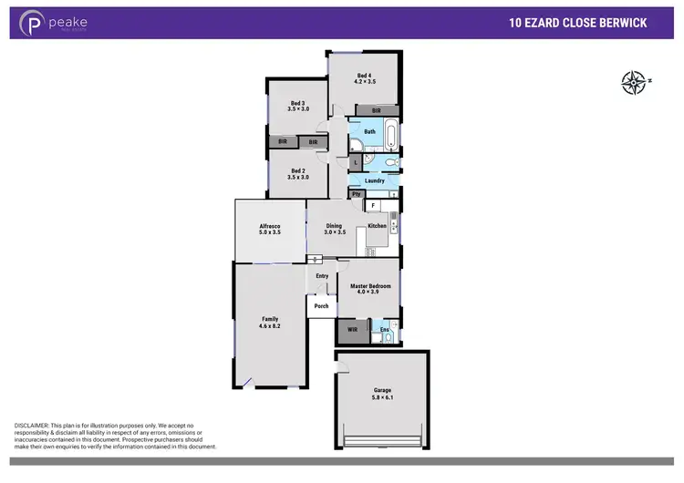 Floorplan of Homely house listing, 10 Ezard Close, Berwick VIC 3806