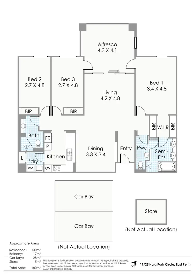 Floorplan of Homely apartment listing, 11/25 Haig Park Circle, East Perth WA 6004