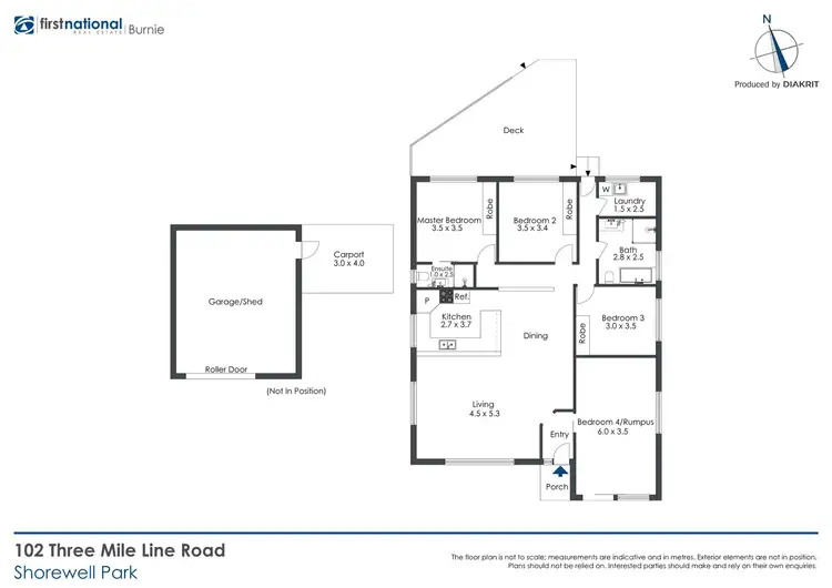 Floorplan of Homely house listing, 102 Three Mile Line Road, Shorewell Park TAS 7320