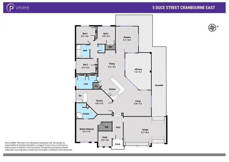 Floorplan of Homely house listing, 5 Duce Street, Cranbourne East VIC 3977