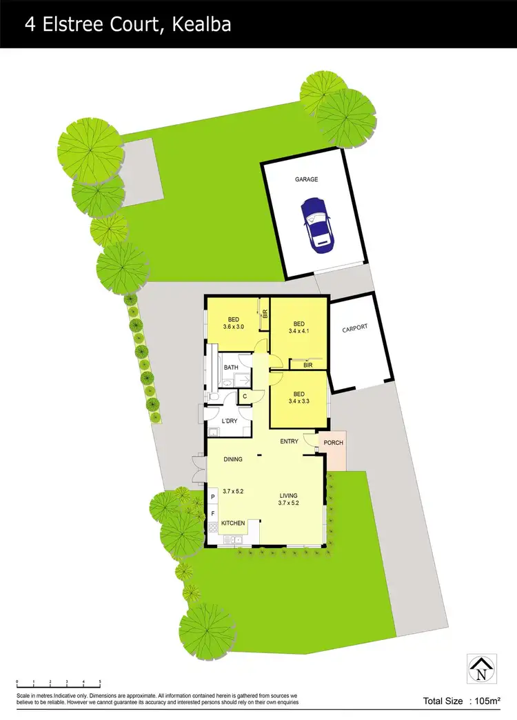 Floorplan of Homely house listing, 4 Elstree Court, Kealba VIC 3021