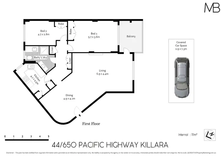 Floorplan of Homely apartment listing, 44/650 Pacific Highway, Killara NSW 2071
