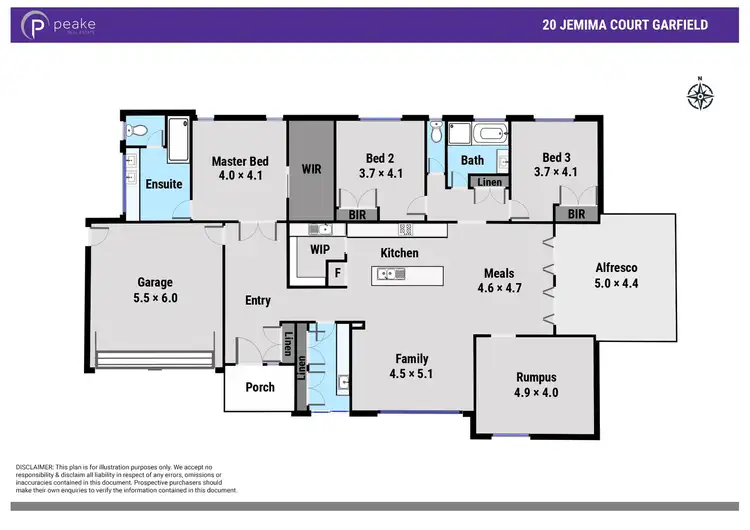 Floorplan of Homely house listing, 20 Jemima Court, Garfield VIC 3814