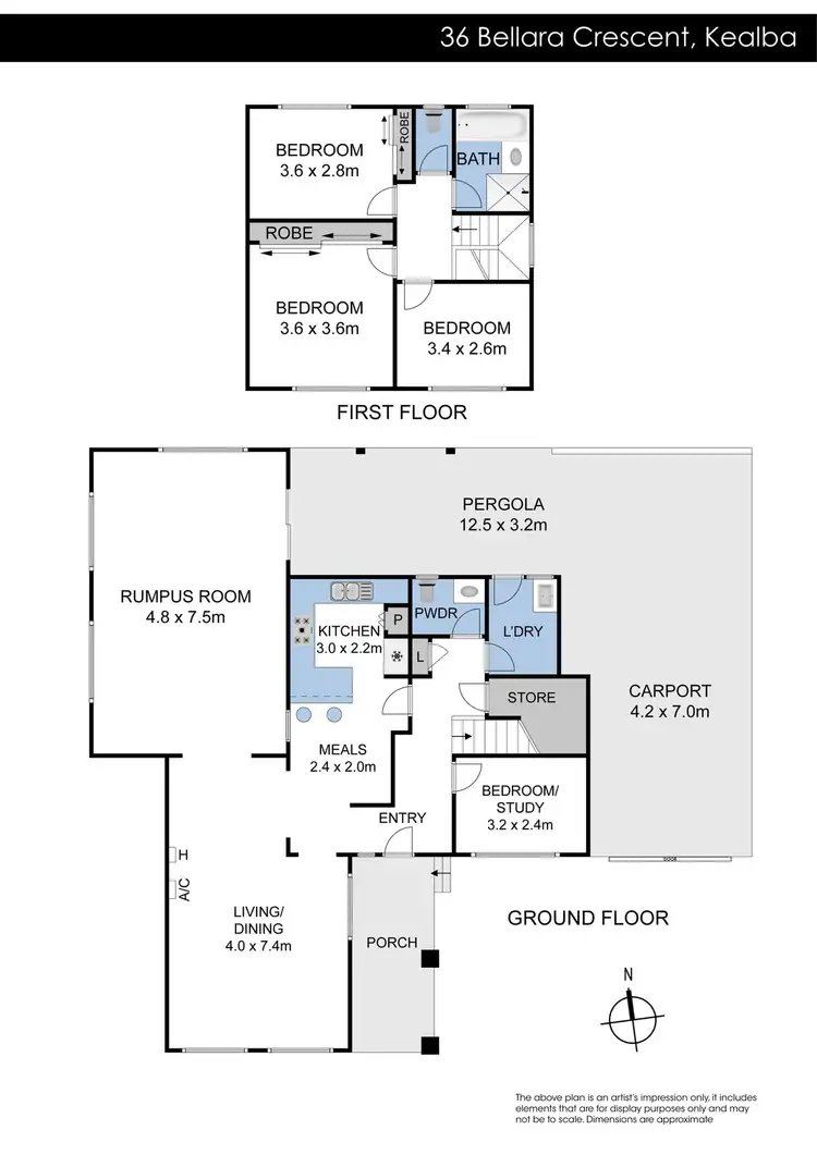 Floorplan of Homely house listing, 36 Bellara Crescent, Kealba VIC 3021