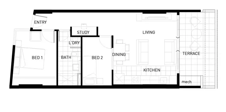 Floorplan of Homely apartment listing, 215/330 Lygon Street, Brunswick East VIC 3057