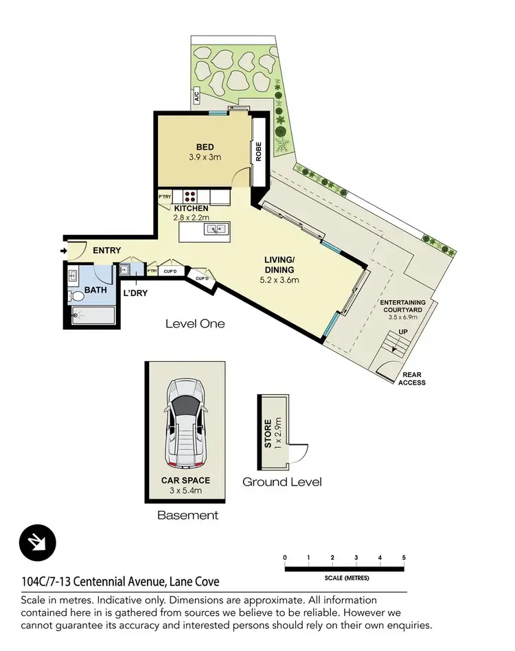 Floorplan of Homely apartment listing, 104C/7-13 Centennial Avenue, Lane Cove NSW 2066